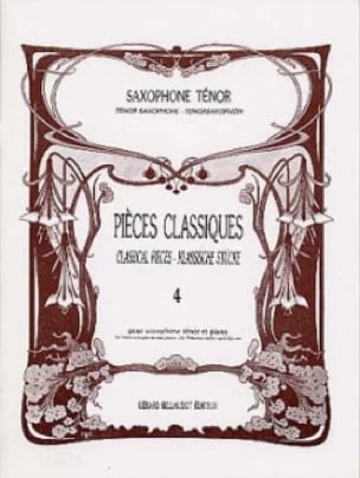 Pièces classiques pour saxophone ténor. Volume 4 Visuel